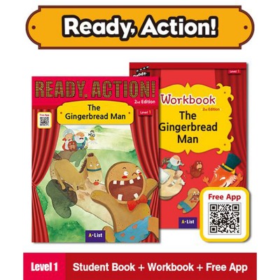 [New] Ready Action Level 1 / The Gingerbread Man (SB+WB+QR)