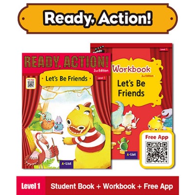 [New] Ready Action Level 1 / Let&#039;s Be Friends (SB+WB+QR)