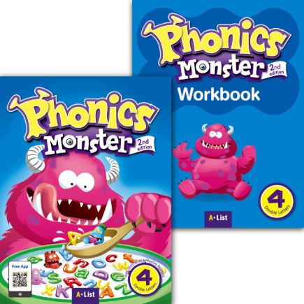 [A*List] Phonics Monster 4 Set (S/B+W/B) (2nd Edition)